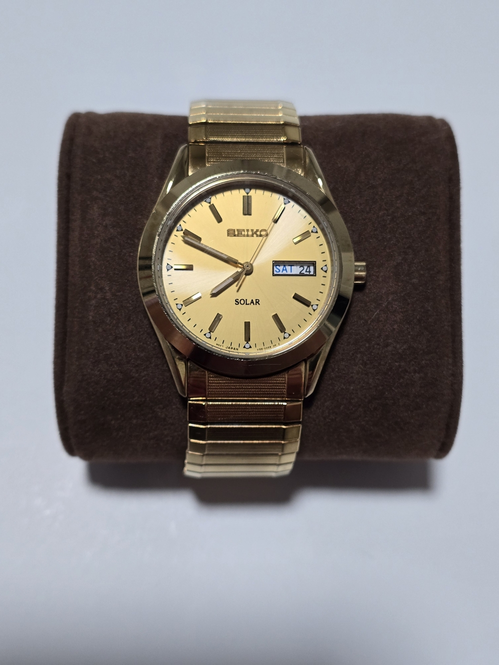 Seiko Gold-Tone Solar Men's Bracelet Watch